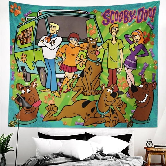 scooby doo Tapestry Wall Hanging For Boys Bedroom Girl Backdrop Party Birthday Decor 70*60in