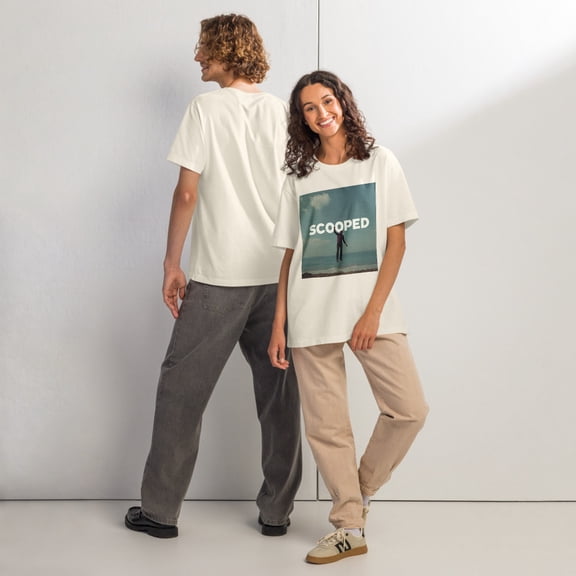 scooped t-shirt  (Vintage White, L)