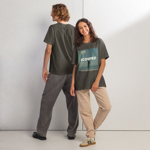 scooped t-shirt (Washed Charcoal, M)