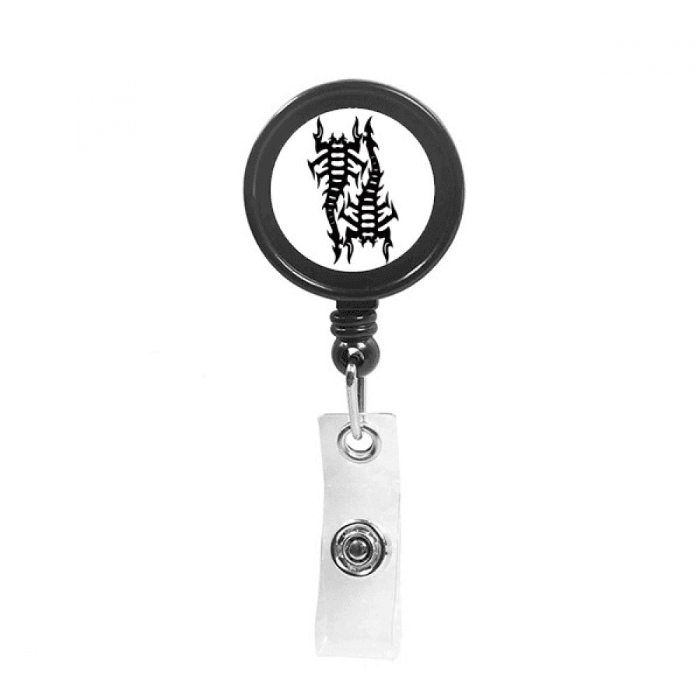 scorpion natural insect pai Retractable Keychain Badge Holder ID Badge