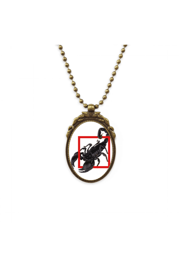 scorpion natural insect shock antique necklace vintage bead pendant keychain