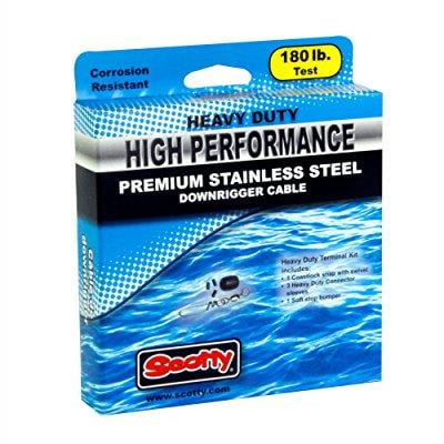 scotty #2401k high performance premium stainless steel downrigger cable 300-foot spool