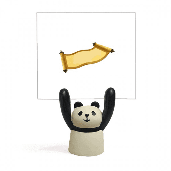 scroll rice paper traditional statiry Memo Holder Cartoon Animal Panda Stand Decoration