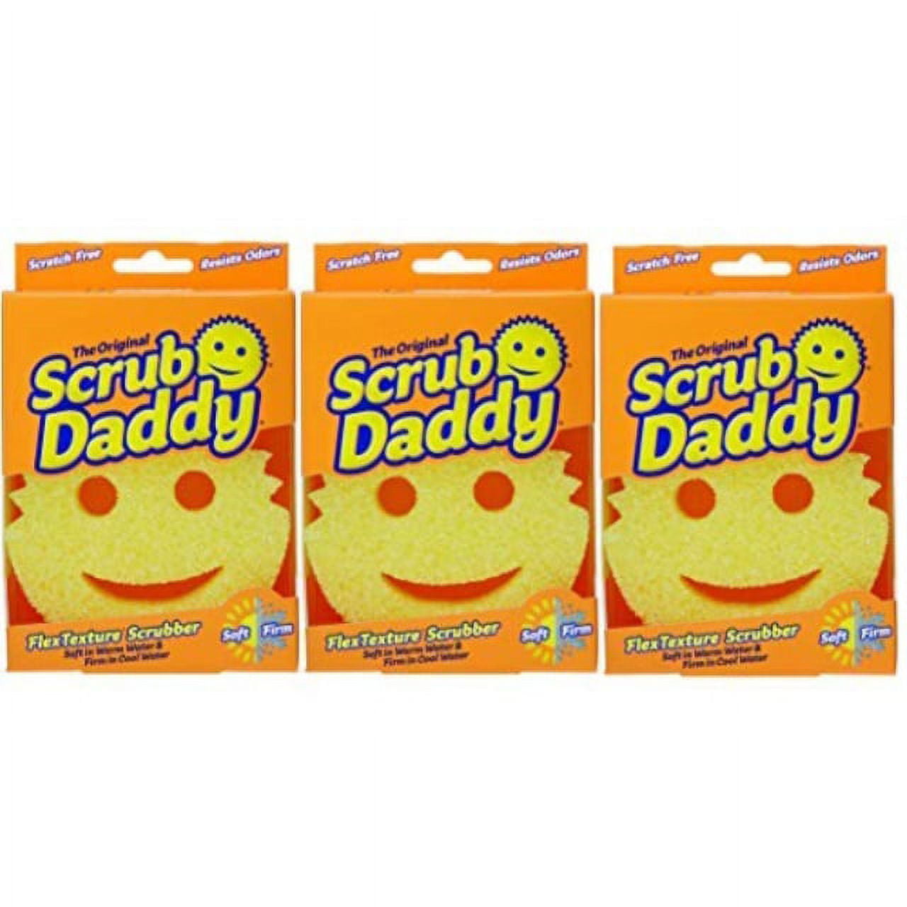 Original Scrub Daddy Sponge - Scratch Free Scrubber for Dishes and Home,  Odor Resistant, Soft in Warm Water, Firm in Cold, Deep Cleaning Kitchen and  Bathroom, Multi-use, Dishwasher Safe, 4ct : Everything Else 