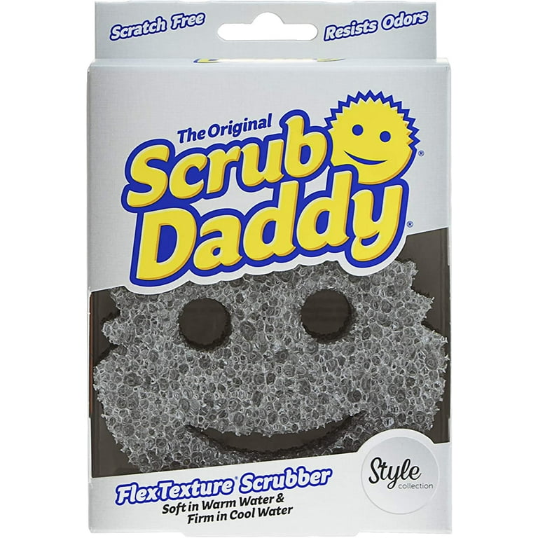 The Original Scrub Daddy Style Collection- Modern Neutral Gray Shade,  FlexTexture, Soft in Warm Water, Firm in Cold, Deep Cleaning, Dishwasher  Safe