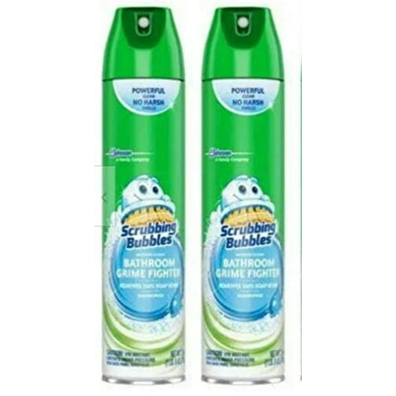 Scrubbing Bubbles Bathroom Cleaner Aerosol Rainshower 25 Ounces 2 Pack