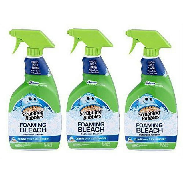 scrubbing bubbles foaming bleach bathroom cleaner, 32.0 fl oz, pack of