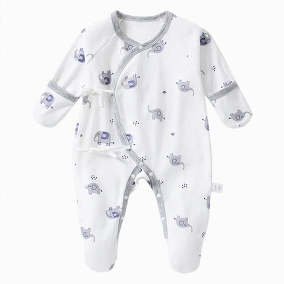 sdbrld 3 6 9 12 Months Preemie Clothes Newborn Sleepers Boy 1T 2T Unisex Baby Long Sleeve Romper Pajamas Bodysuit Infant Fall Winter Dark Gray Sizes 1-3 Months