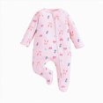 thumbnail image 1 of sdbrld Baby Pajamas Preemie Clothes Boy Newborn Sleepers 3 6 9 12 18 24 Months Unisex Infant Long Sleeve Romper Jumpsuit Fall Winter Pink Sizes 6-12 Months, 1 of 4