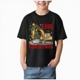 thumbnail image 1 of sdbrld Boys Christmas Short Sleeve Graphic Crewneck T-Shirt for 1T 2T Toddler Kids Holiday Black Sizes 1-2 Years, 1 of 5