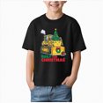 thumbnail image 1 of sdbrld Boys Christmas Short Sleeve Graphic Crewneck T-Shirt for Kids Holiday Black Sizes 7-8 Years, 1 of 5