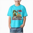 thumbnail image 1 of sdbrld Christmas Shirts for Kids Boys Merry Christmas T-Shirts Short Sleeve Holiday Tee Xmas Gift Tops Sky Blue Sizes 7-8 Years, 1 of 5