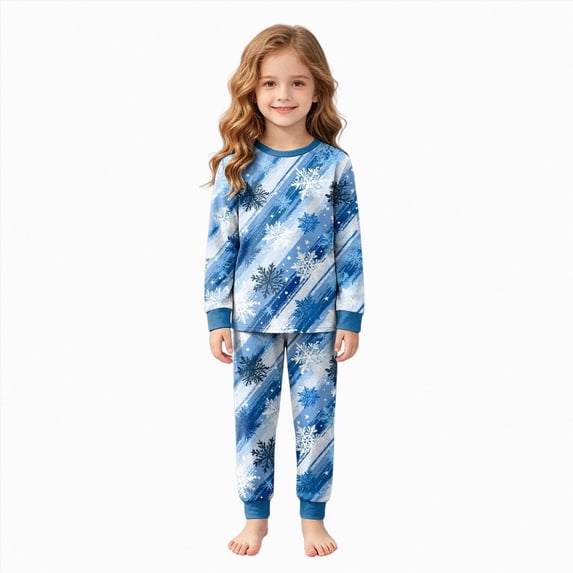 sdbrld Girls Christmas Pajamas Outfit for Kids Long Sleeve Sleepwear Tops and Pants 2Pcs Xmas Holiday PJs Sets Sizes 2-3 Years