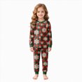 thumbnail image 1 of sdbrld Girls Christmas Pajamas Outfit for Kids Long Sleeve Sleepwear Tops and Pants 2Pcs Xmas Holiday PJs Sets Sizes 7-8 Years, 1 of 9