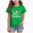 thumbnail image 1 of sdbrld Girls Christmas Shirt Kids Graphic T-Shirt Funny Xmas Holiday Tee Tops Fall Green Sizes 2-3 Years, 1 of 6