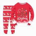 thumbnail image 1 of sdbrld Kids Boys Fall Winter Pajamas Christmas Long Sleeve Sleepwear Xmas Clothes and Pj's Pants 2 Piece Outfit Sets Red Sizes 5-6 Years, 1 of 5