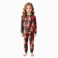 thumbnail image 1 of sdbrld Kids Christmas Pajamas for Girls 2Pcs Long Sleeve Shirt and Pants Set Children Holiday Loungewear Sizes 7-8 Years, 1 of 9