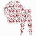 thumbnail image 1 of sdbrld Kids Fall Pajamas for Boys Girls Christmas Pajama Cute Xmas Graphics Shirt Long Sleeve and PJs Pants Two Piece Sleepwear Outfit Sets Red Sizes 5-6 Years, 1 of 9