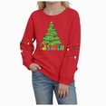 thumbnail image 1 of sdbrld Kids Girls Merry Christmas Long Sleeve Graphic Shirt Funny Xmas Holiday Family Party Matching Tops Red Sizes 5-6 Years, 1 of 4