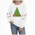 thumbnail image 1 of sdbrld Kids Girls Merry Christmas Long Sleeve Graphic Shirt Funny Xmas Holiday Family Party Matching Tops White Sizes 5-6 Years, 1 of 4