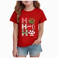 thumbnail image 1 of sdbrld Kids Merry Christmas T-Shirt Girls Cute Short Sleeve Tee for Fall Holiday Party and Xmas Gifts Red Sizes 1-2 Years, 1 of 4