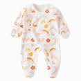 thumbnail image 1 of sdbrld Newborn Baby Boy Long Sleeve Bodysuit Pajamas Flower Print Preemie Winter Jumpsuit Multicolour Sizes 1-3 Months, 1 of 6