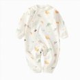 thumbnail image 1 of sdbrld Newborn Pajamas Long Sleeve Romper Unisex Baby Clothes Preemie Sleepers Boy 0-3M 6-9M 12-18M Infant Spring Summer Fall Winter Beige Sizes 6-9 Months, 1 of 7