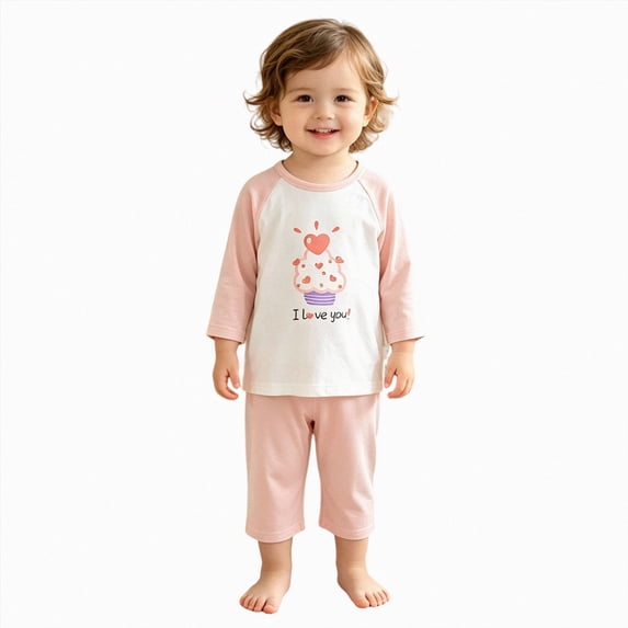 sdbrld Unisex Kids 3D Cartoon Print Two Piece Casual Suit Round Neck Long Sleeve Top Regular Long Pants,Sizes 120
