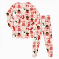 thumbnail image 1 of sdbrld Unisex Toddler Kids Christmas Matching Pajamas Outfit Sets for Boys Girls Holiday Sleepwear Top and PJs Pants 2Pcs Sets Pink Sizes 3-4 Years, 1 of 9