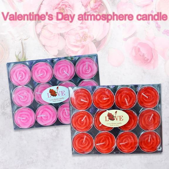 sdhkgrrt 1Pcs Romantic Rose Scented Candles, Romantic Rose Tealight Candles, Valentine's Day Wedding Party Decorations, Aesthetic Floral Scented Candles, Home Decor Gift For Women