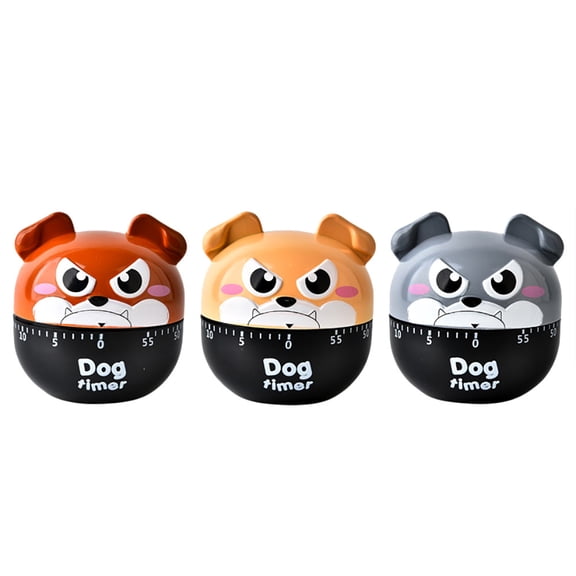 sdhkgrrt 2Pcs Kitchen Timer, Dog Timer Kitchen Timer, Cute Cooking Gadget Tool Collectible, Mechanical Timer for Baking Cooking, Novelty Kitchen Decor, Pet Themed Gift