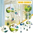 thumbnail image 1 of sdhkgrrt 2Pcs Peacock Shape Wind Chime, Metal Garden Balcony Decoration, Outdoor Wind Chimes, Patio Hanging Decor, Glass and Iron Wind Chime, Garden Art, Soothing Sound Decor, 1 of 9
