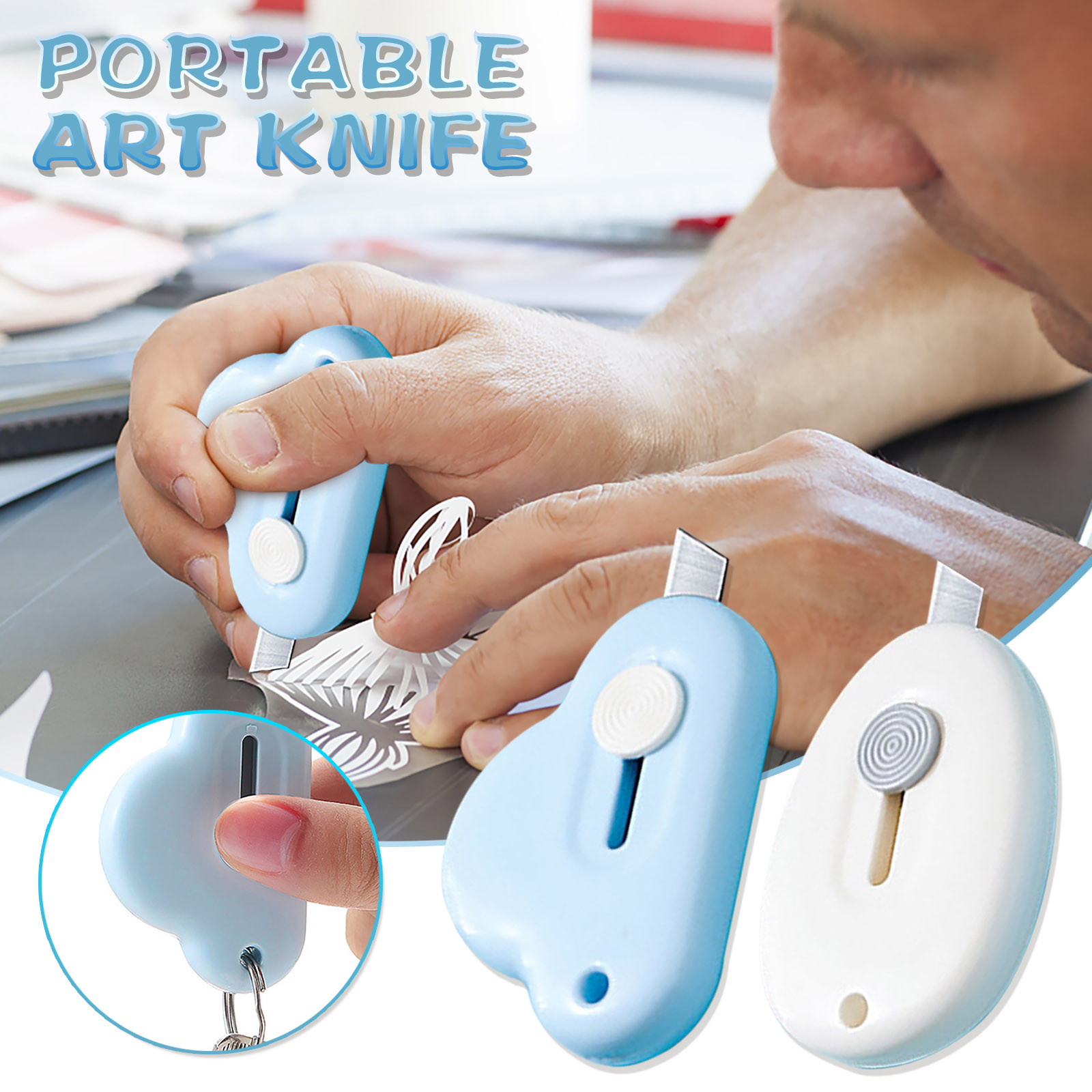 sdhkgrrt 2Pcs Portable Utility Knife, Mini Portable Knife, Small ...