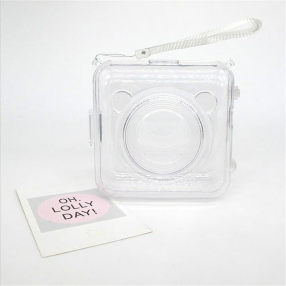 sdhkgrrt 2Pcs Printer Case, Thermal Printer Protective Case, Bluetooth Printer Anti Drop Cover, Transparent Hard Shell for Printer, Portable Printer Case with Strap, Scratch Resistant Printer Cover