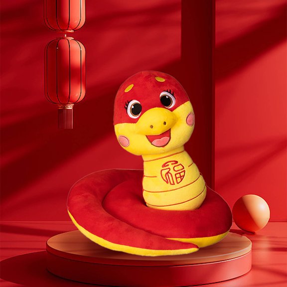 sdhkgrrt 2Pcs Snake Year Doll, 2025 Lunar Year Plush, Good Luck Snake Toy, Annual Meeting Gift, Chinese Year Ornament, Zodiac Animal Doll, Soft Plush Snake