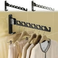 thumbnail image 1 of sdhkgrrt 2Pcs Wall Mounted Folding Drying Rack, Foldable Wall Mounted Laundry Drying Rack, Space Saving Clothes Airer For Small Apartment Balcony, Heavy Duty Expandable Garment Hanger, 1 of 9