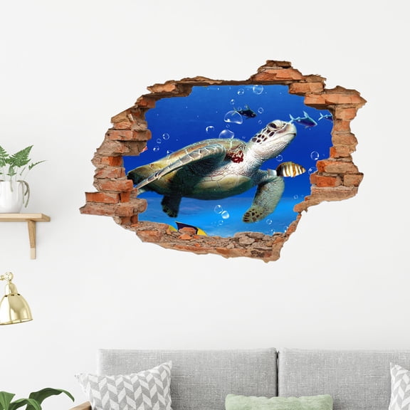 sdhkgrrt 3D Floor Wall Sticker, Removable Mural Decals for Wall, Vinyl Art Wall Decor for Living Room, 3D Illusion Wallpaper for Bedroom Office Hallway Entryway Bathroom Kitchen