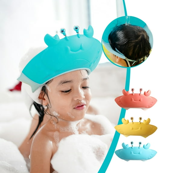 sdhkgrrt 3Pcs Little One Shampoo Hat, Waterproof Bath Visor for Little One Little One, Soft Adjustable Eye Protection Shampoo Cap, Little One Bathing Accessories for Shower Hair Wash