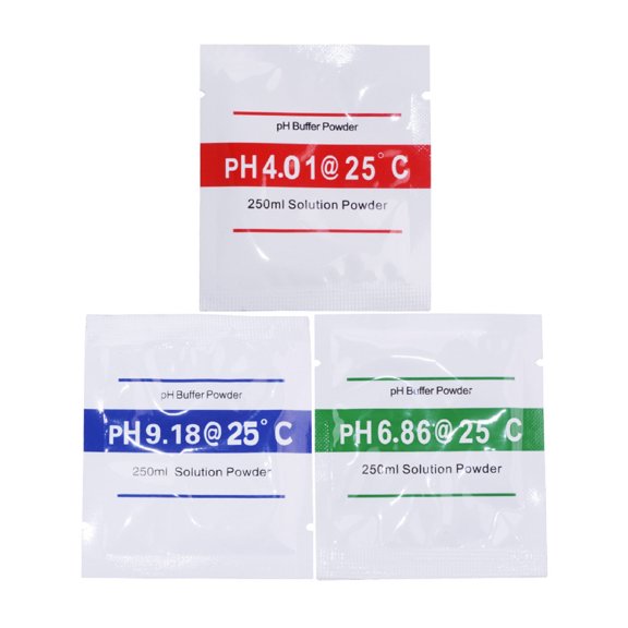 sdhkgrrt 3Pcs PH Calibration Solution, PH Calibration Powder, Calibration Buffer Solution for PH Meter, Laboratory Grade Powder for Water Testing, Scientific Experiment Supplies