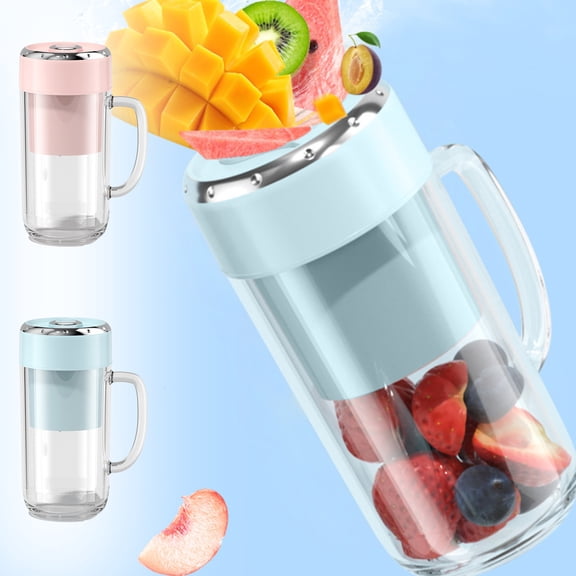 sdhkgrrt under $5 1Pcs Electric Portable Juicer, Portable Electric Juicer Cup, Rechargeable Blender with Straw for Smoothies, Multifunctional Glass Blending Cup for Juice