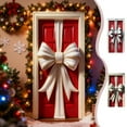 thumbnail image 1 of sdhkgrrt under $5 2Pcs Christmas Door Cover, Christmas Door Cover Curtain 35x71 Inch,Festive Party Door and Wall Decoration,Holiday Season Door Decor,Bow Tie Pattern Christmas Entrance Decor, 1 of 9