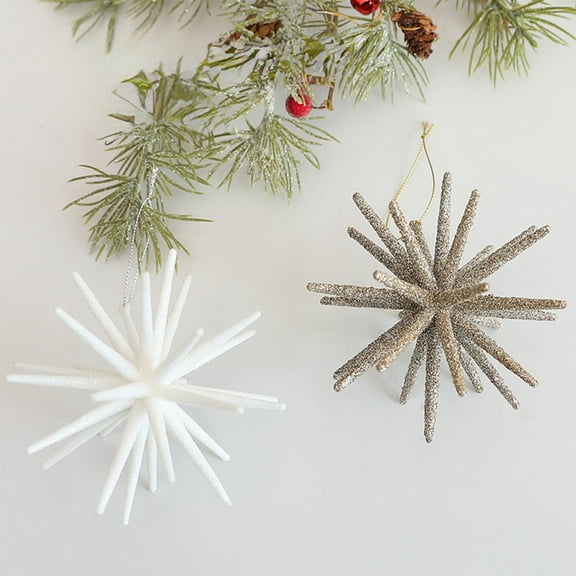 sdhkgrrt under $5 2Pcs Christmas Star Ornament, Christmas Exploding Star Ornament,Champagne Color Tree Pendant,Transparent Star Tree Decor,Christmas Tree Hanging Ornaments,Festive Party Decorations