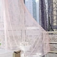 thumbnail image 1 of sdhkgrrt under $5 2Pcs Lace Curtains, Flower Pattern Sheer Curtain,Lace Trim Voile Window Drape,Double Edged Valance Curtain,Modern Home Decor Window Treatment,Elegant Room Dividers, 1 of 9