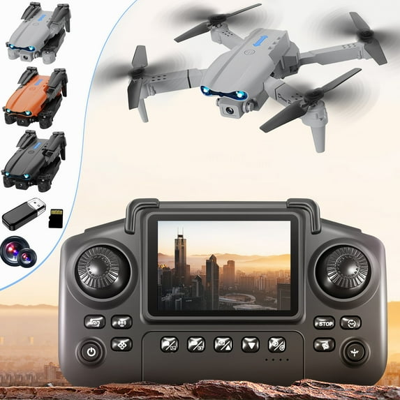 sdhkgrrt under $5 2Pcs RC Drone, Drone with Camera HD,Remote Control with Screen,2.4G RC Quadcopter Altitude Hold,Obstacle Avoidance Drone,KidsAdults Beginner Drone