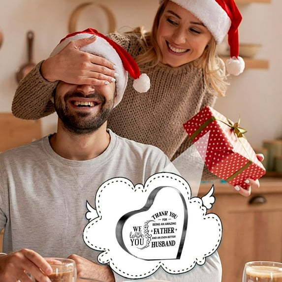 sdhkgrrt under $5 3Pcs Acrylic Heart Keepsake, Heart Shaped Acrylic Block,I Love You Keepsake Gift,Father's Day Birthday Present,Personalized Family Keepsake,Sunflower Home Decor