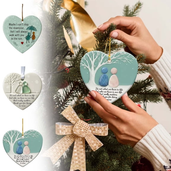 sdhkgrrt under $5 3Pcs Sea Glass Christmas Ornament, Heart Sea Glass Friendship Ornament 8cm,Handmade Sea Glass Christmas Decoration,Beach Glass Keepsake Gift for Friends,Unique Holiday Tree
