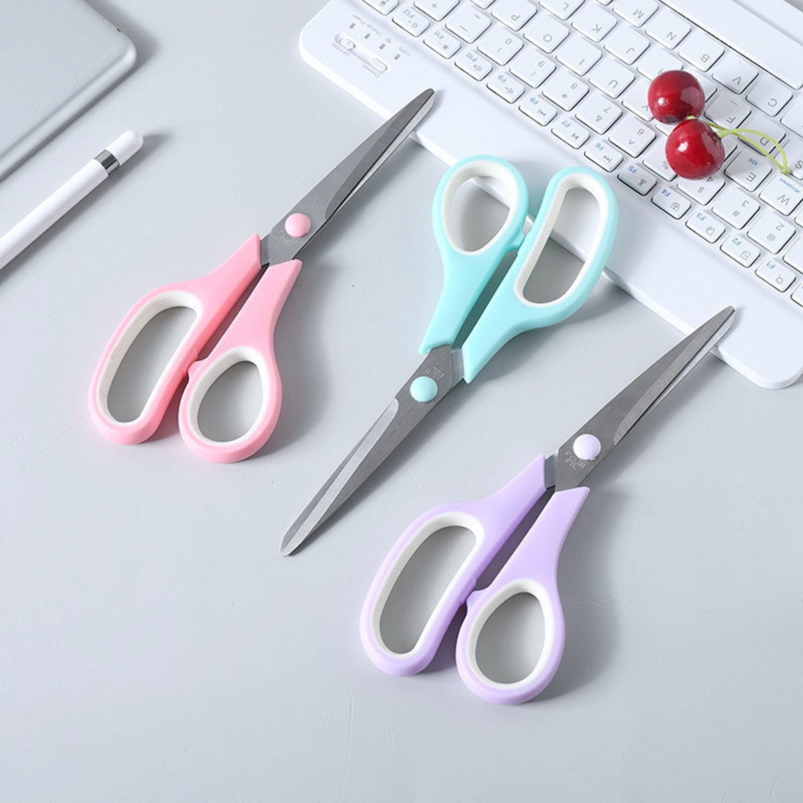 sdhkgrrt under $5 3Pcs Stainless Steel Teen Scissors, Macaron Color ...
