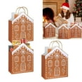 thumbnail image 1 of sdhkgrrt under $5 4Pcs Gingerbread Gift Bag, Christmas Gingerbread House Gift Bag,Handled Candy Treat Bag,Festive Christmas Party Favor Bag,Christmas Stocking Stuffers Bags,Holiday Gift Packaging, 1 of 9