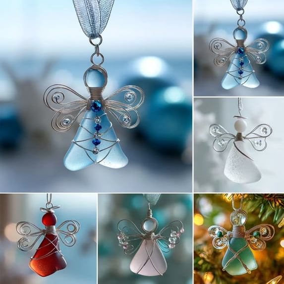 sdhkgrrt under $5 5Pcs Angel Ornament, Christmas Angel Ornaments,Tree Hanging Decorations,Random Color Angel Pendants,Holiday Angel Decor,Festive Tree Toppers