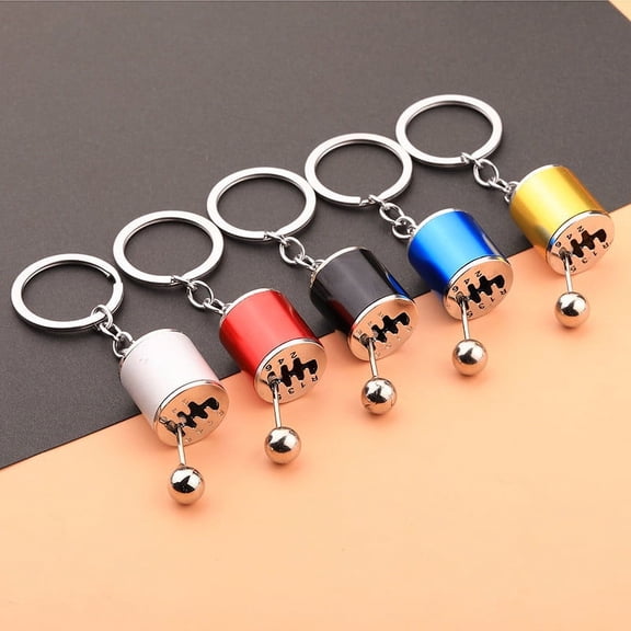 sdhkgrrt under $5 5Pcs Car Keychain, Car Gear Shift Keychain,Metal Car Accessory Pendant,Six Speed KeychainToy,Auto Enthusiast Gift,Car Modification Decor